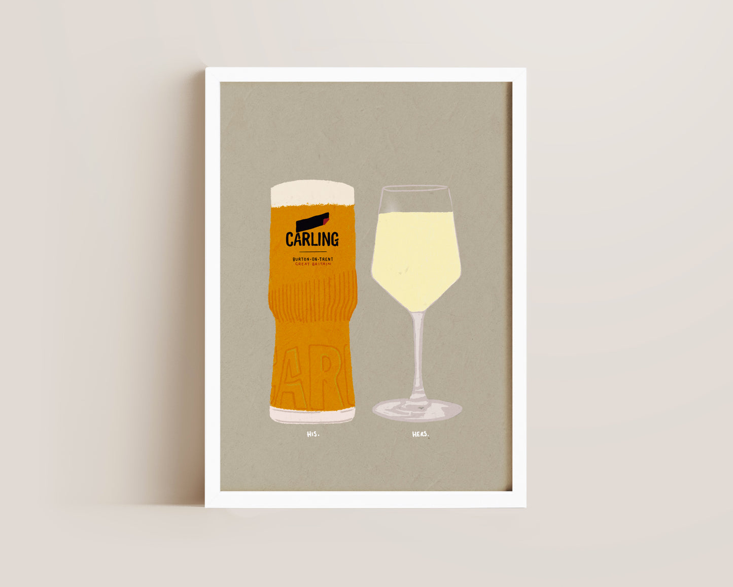Carling & White Wine Print