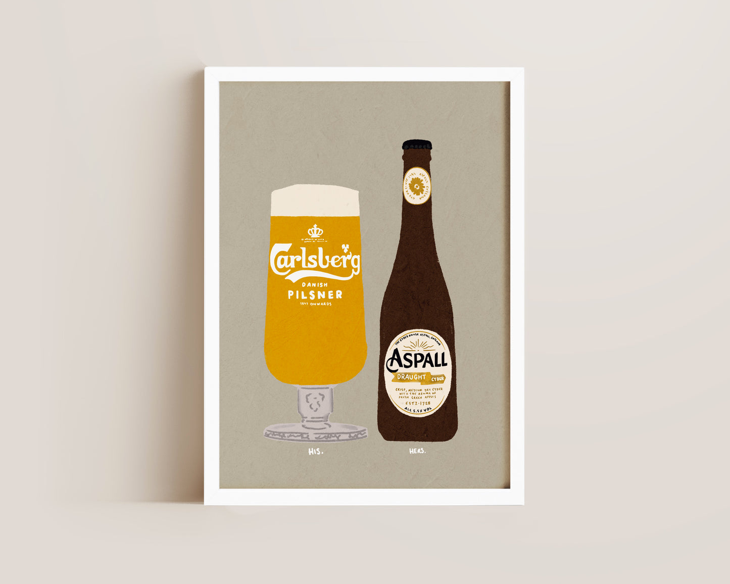 Carlsberg & Aspall Bottle Print