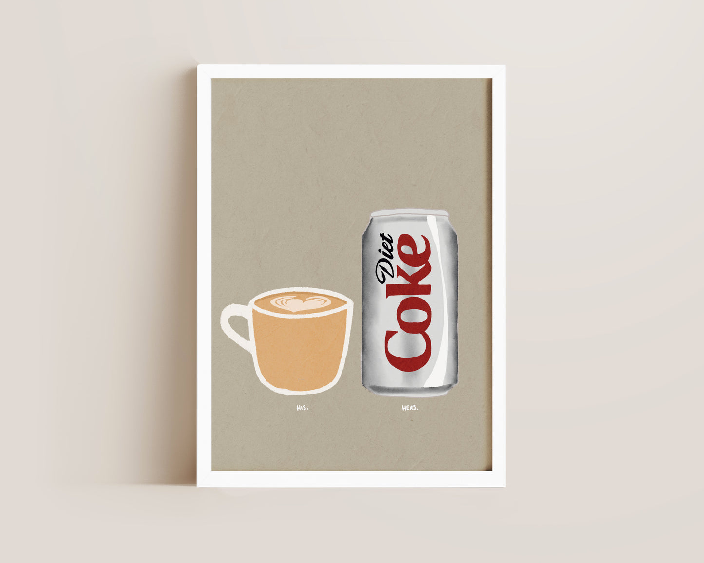 Coffee & Diet Coke Print