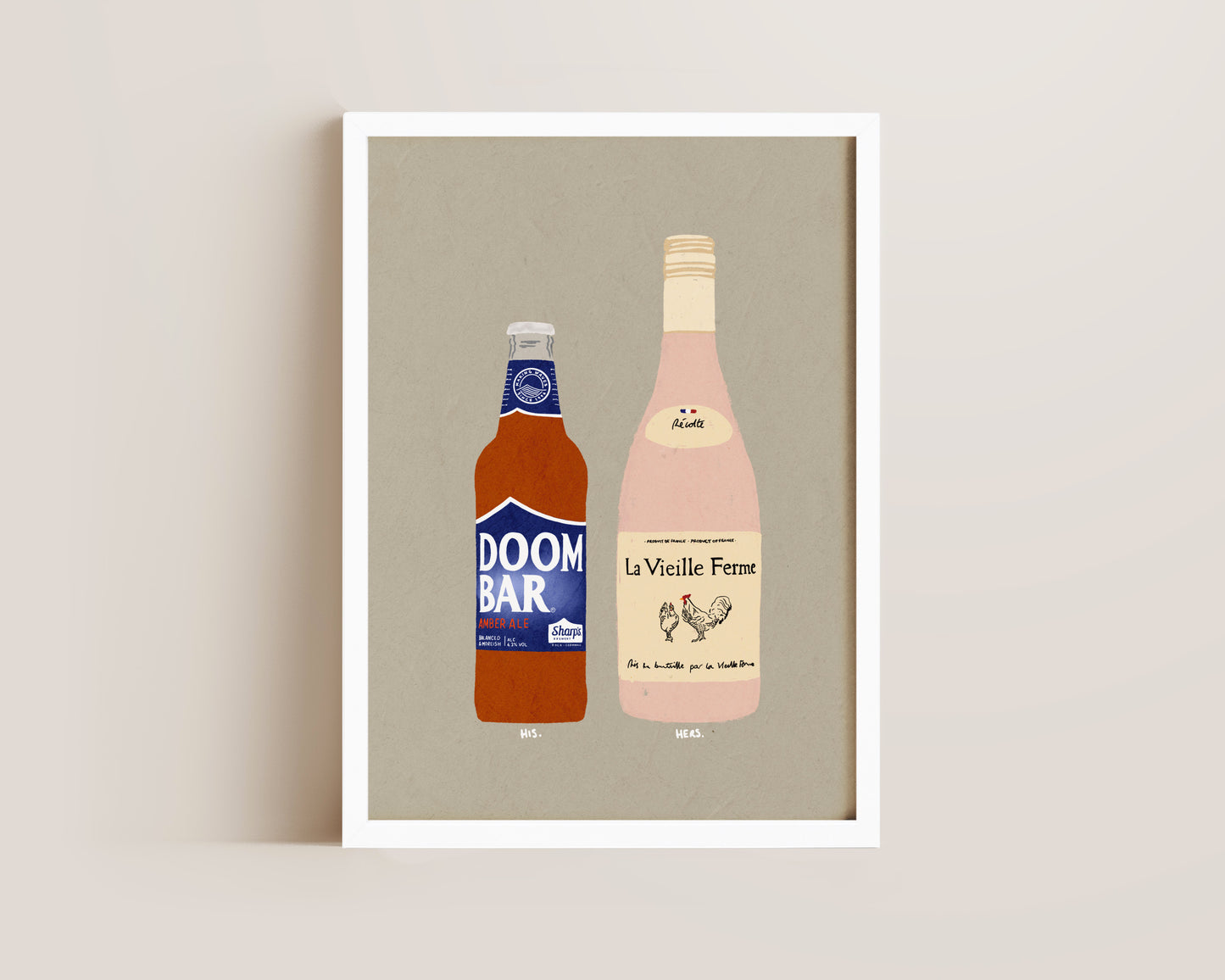 Doom Bar & Chicken Wine Print