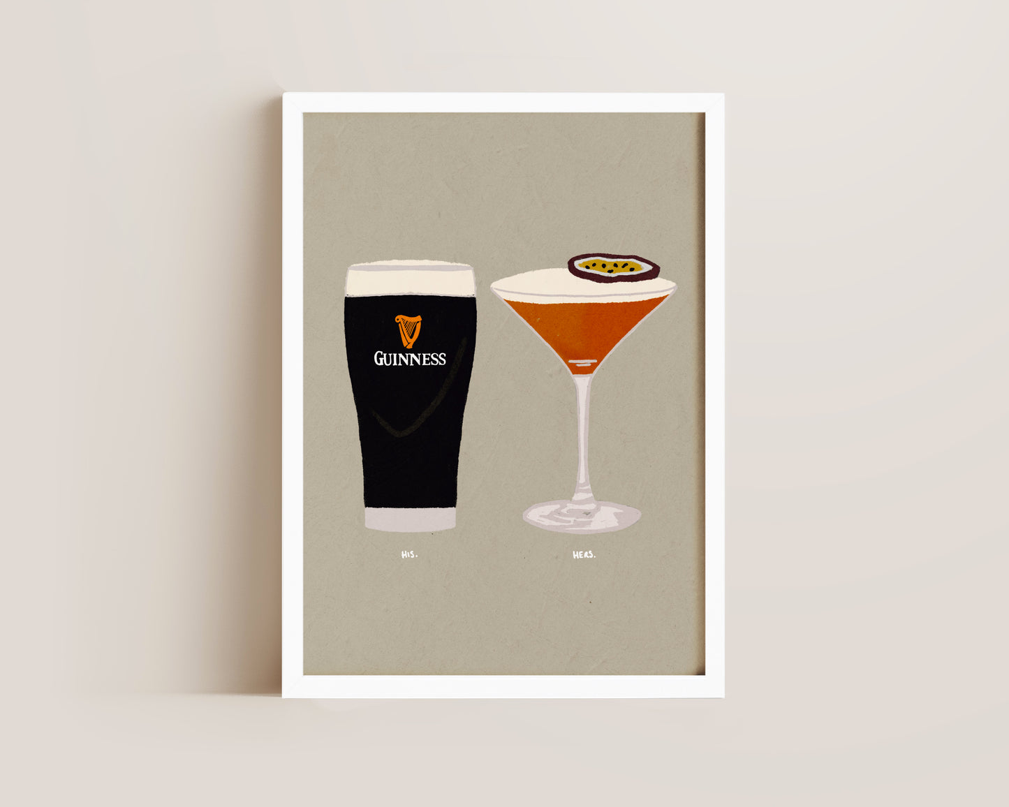 Guinness & Pornstar Martini Print