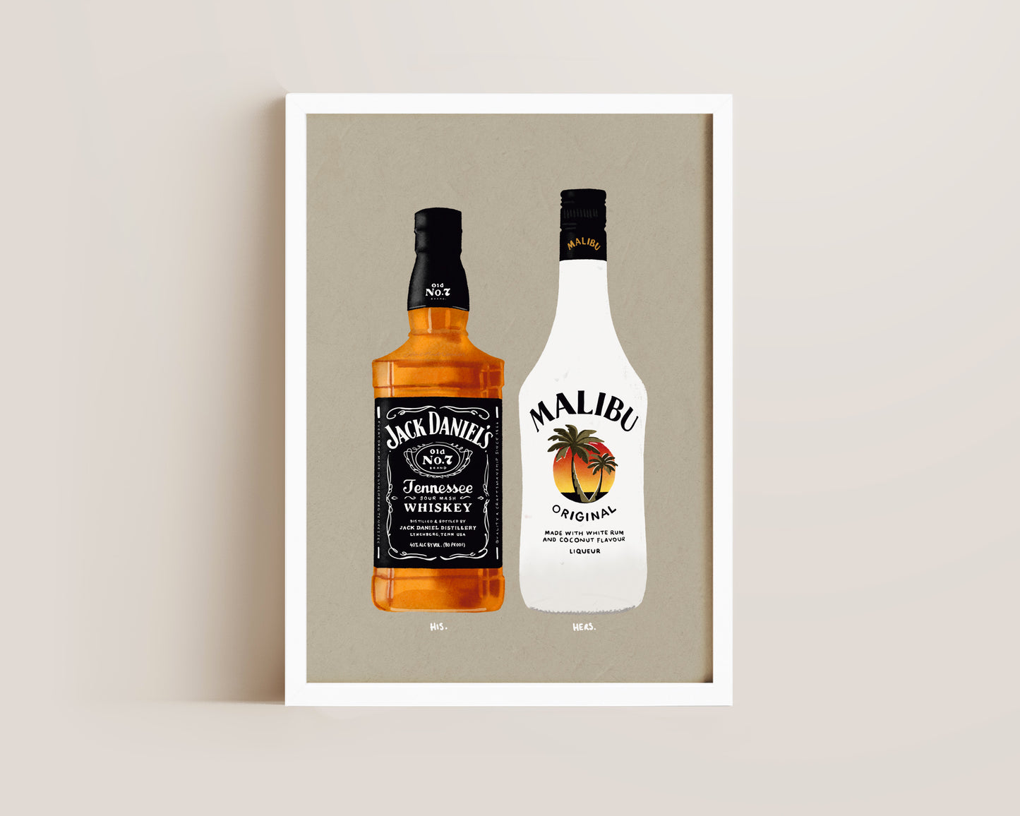 Jack Daniels & Malibu Print