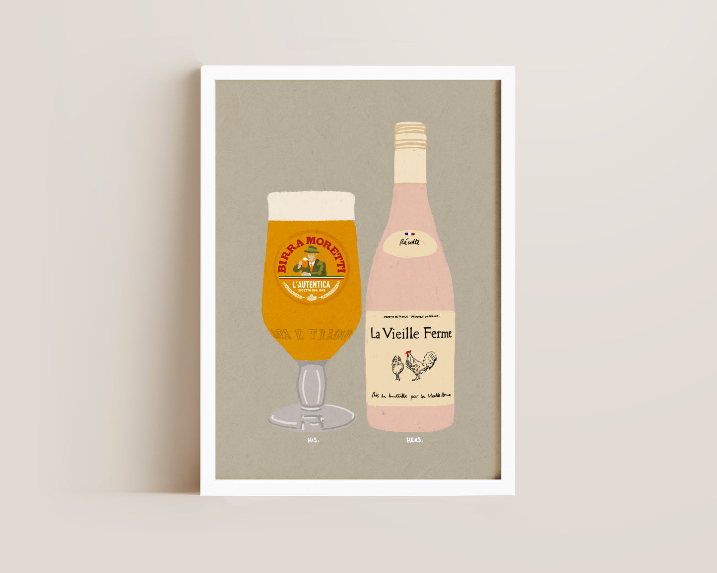 Birra Moretti & Chicken Wine Print