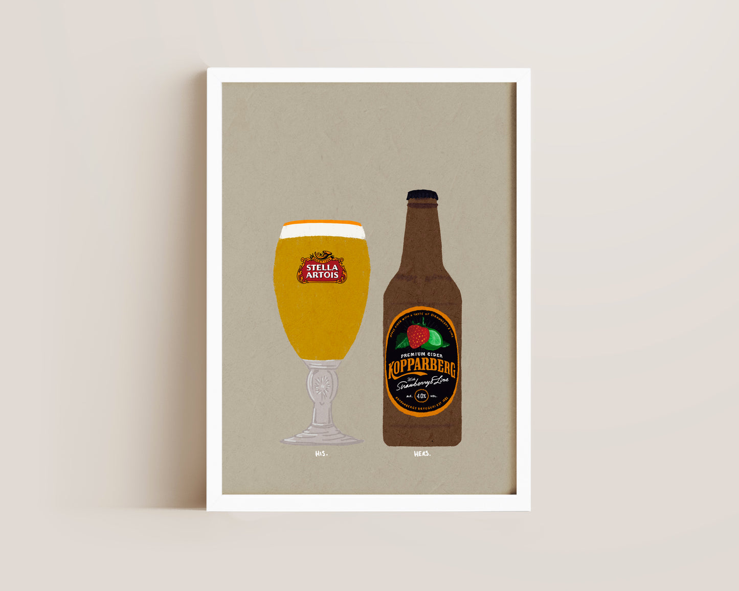 Stella & Strawberry Lime Kopparberg Print