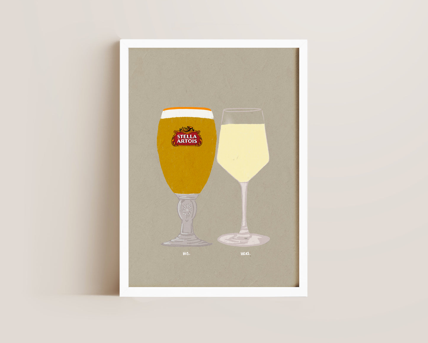 Stella & White Wine Print