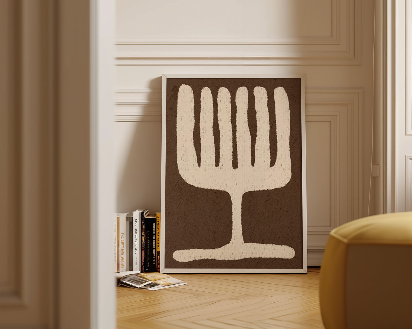 Abstract Brown Cup Oil Pastel