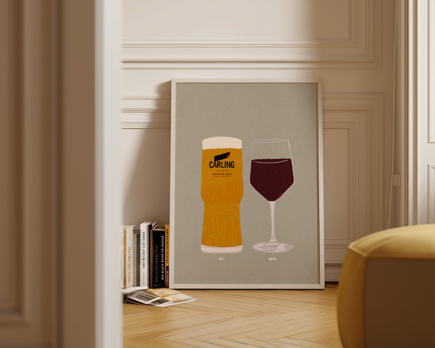 Carling & Red Wine Print
