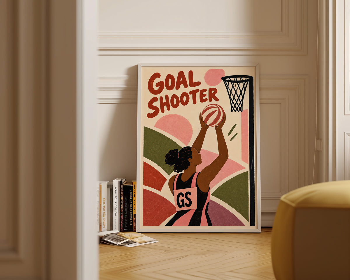 Goal Shooter Netball Print