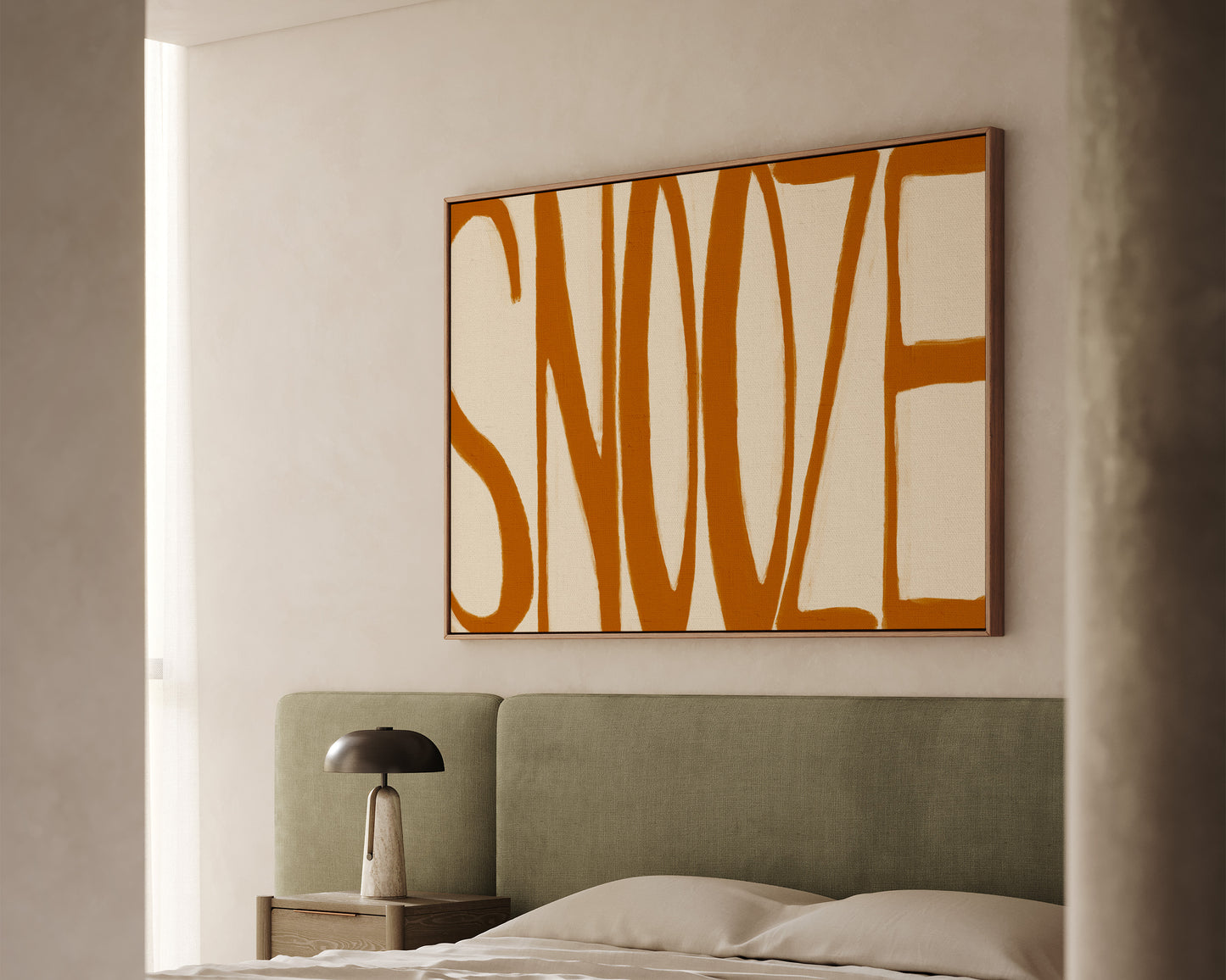 Snooze Burnt Orange Canvas