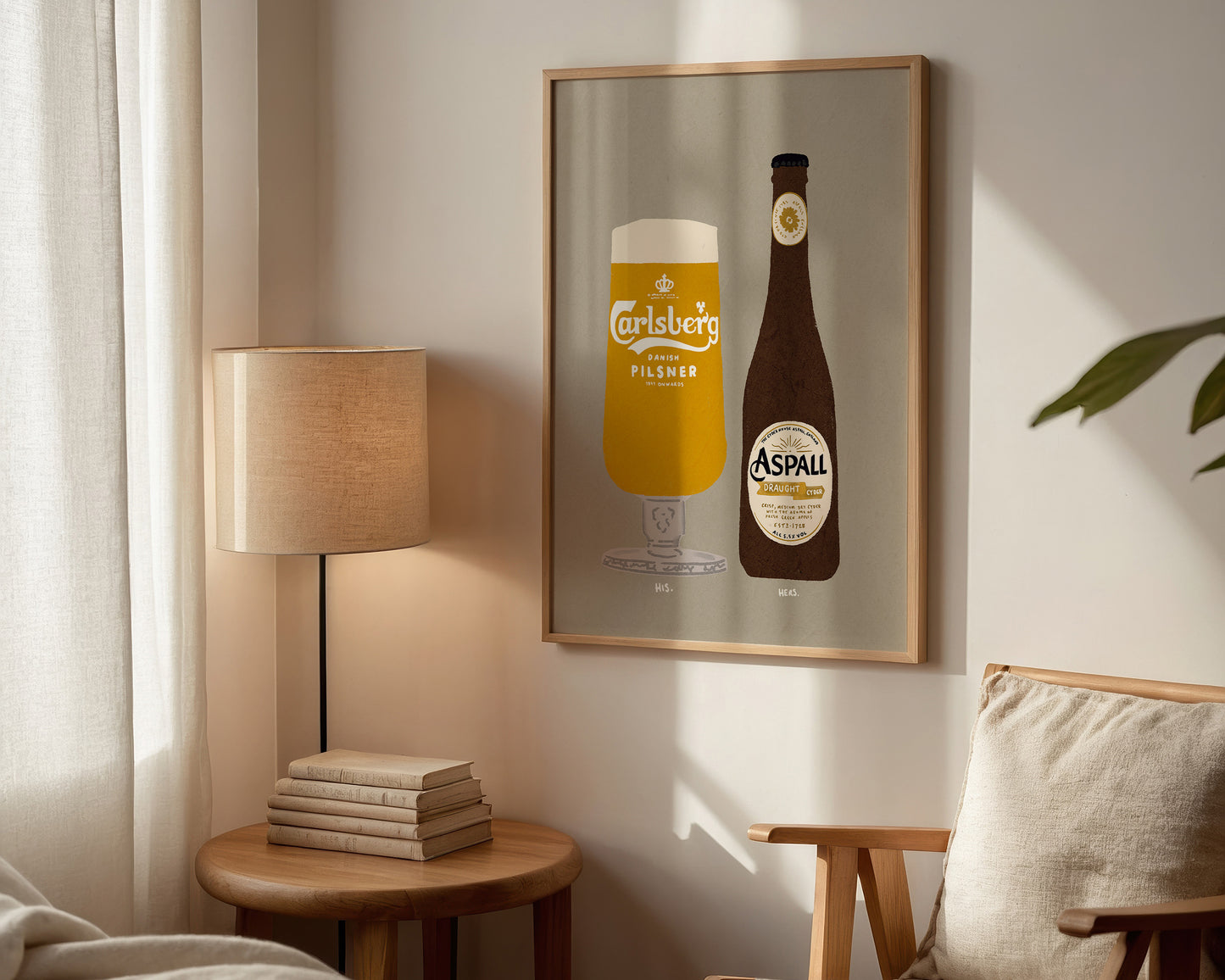 Carlsberg & Aspall Bottle Print