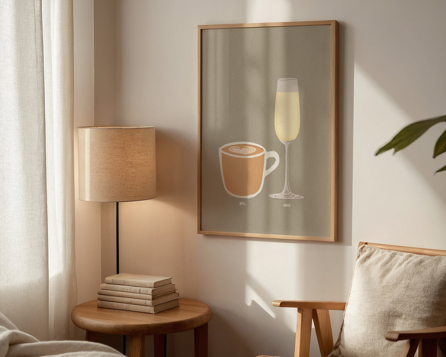 Coffee & Prosecco Glass Print