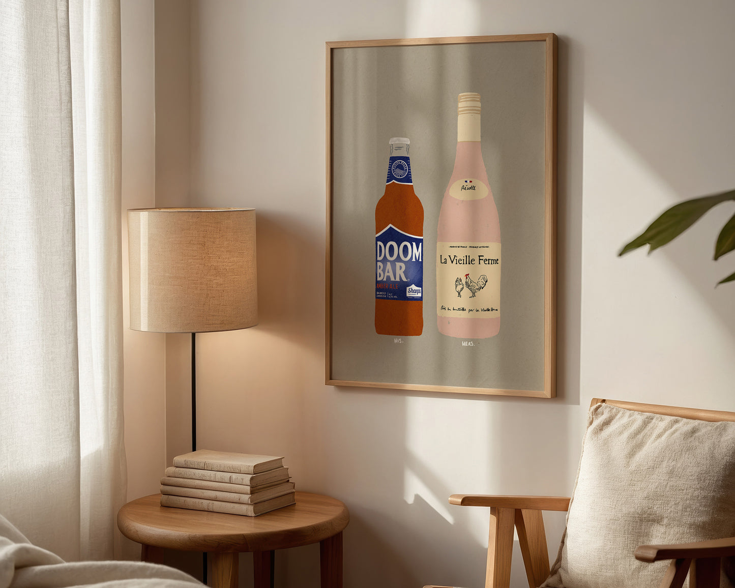 Doom Bar & Chicken Wine Print