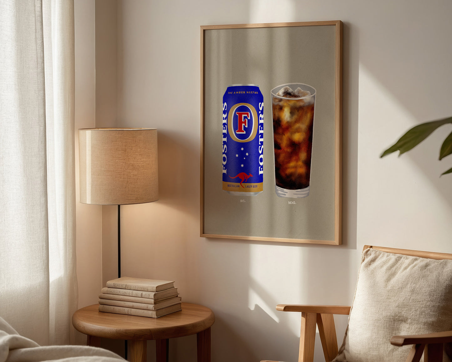Fosters Can & JD Coke Print