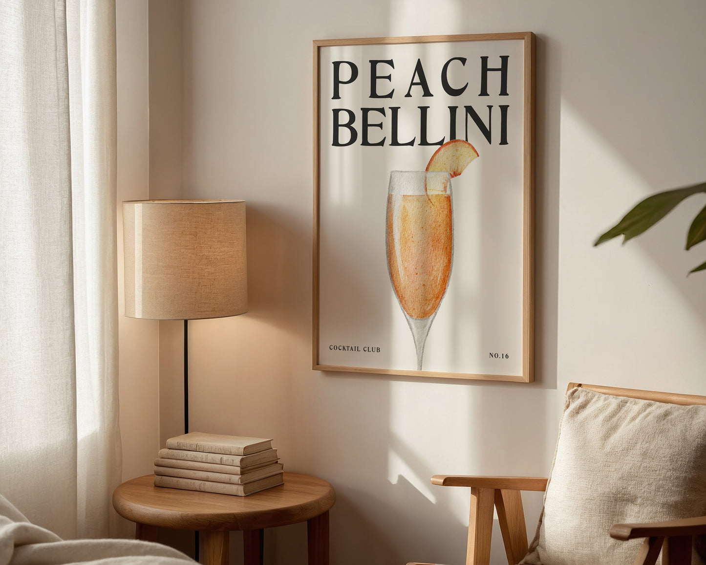 Peach Bellini Cocktail Print