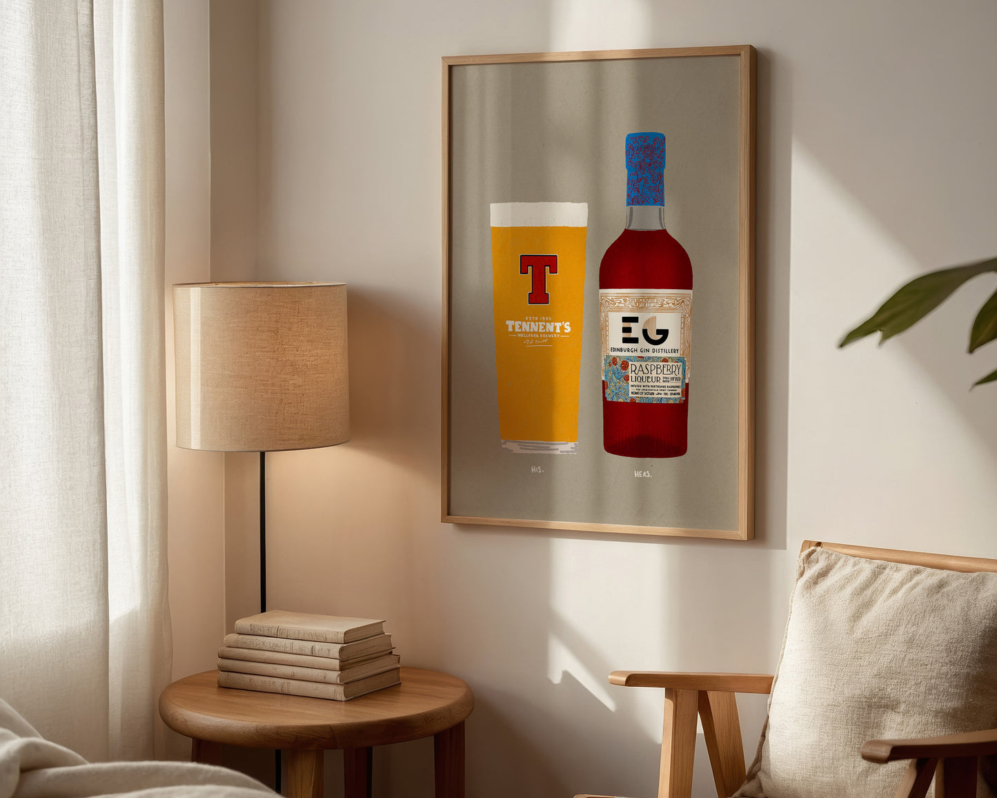 Tennent's & Edinburgh Raspberry Gin Print