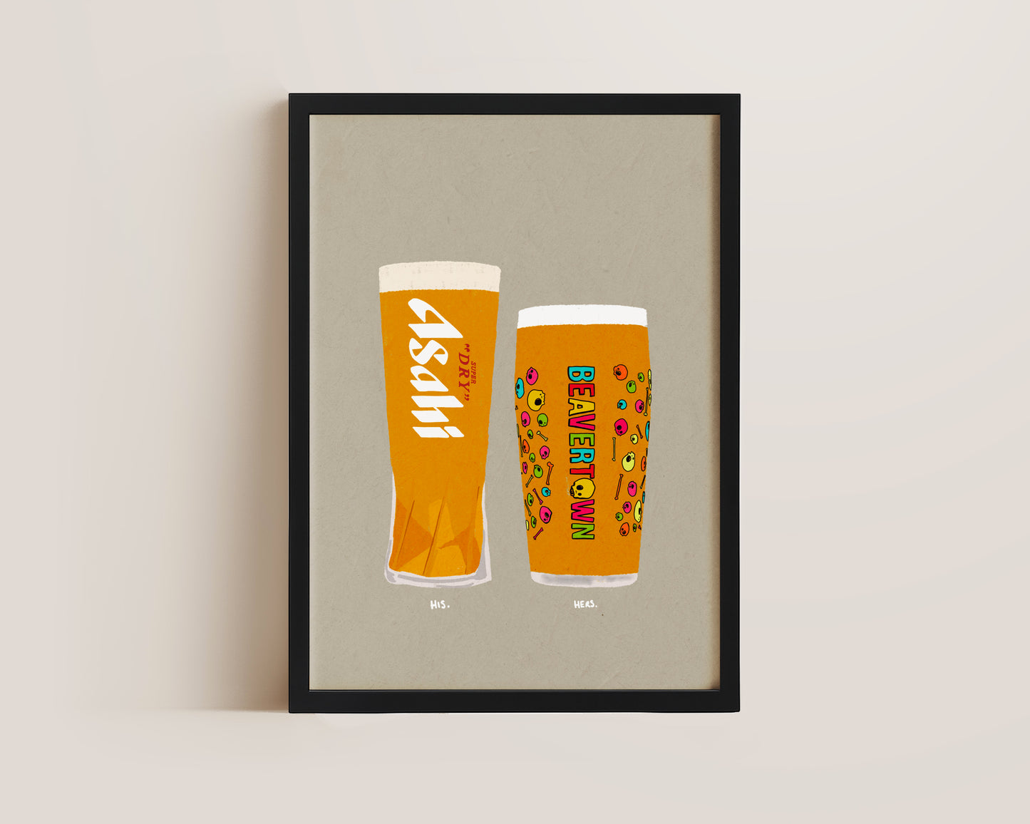 Asahi & Neck Oil Print