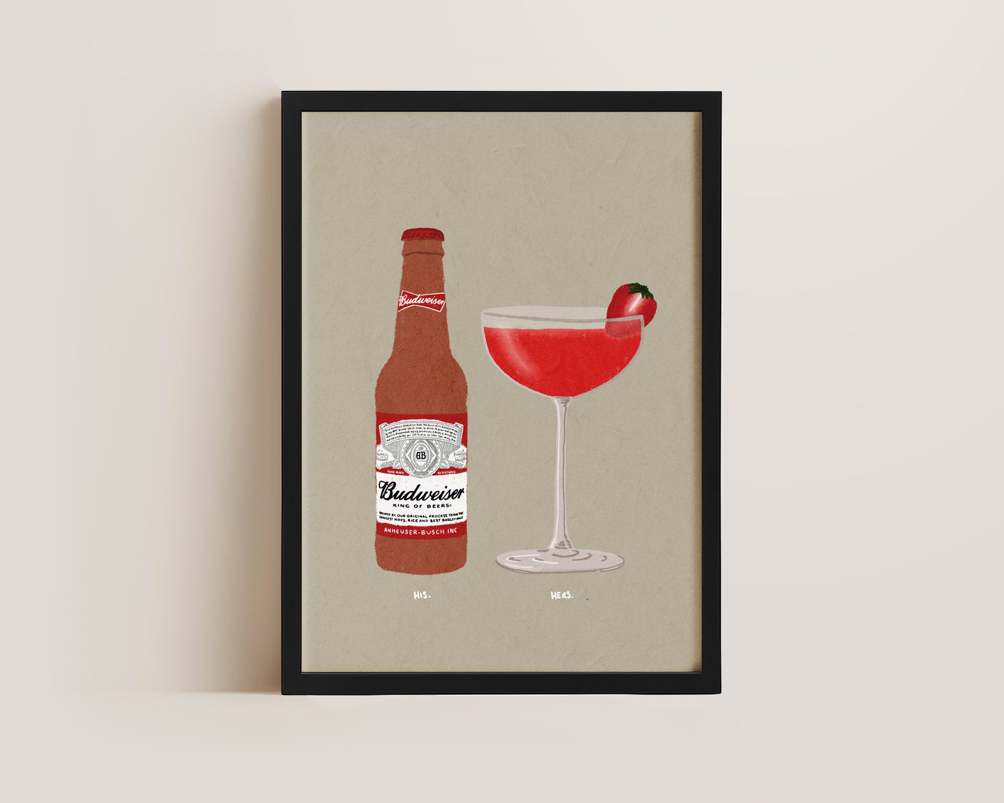Budweisier & Strawberry Daiquiri Print