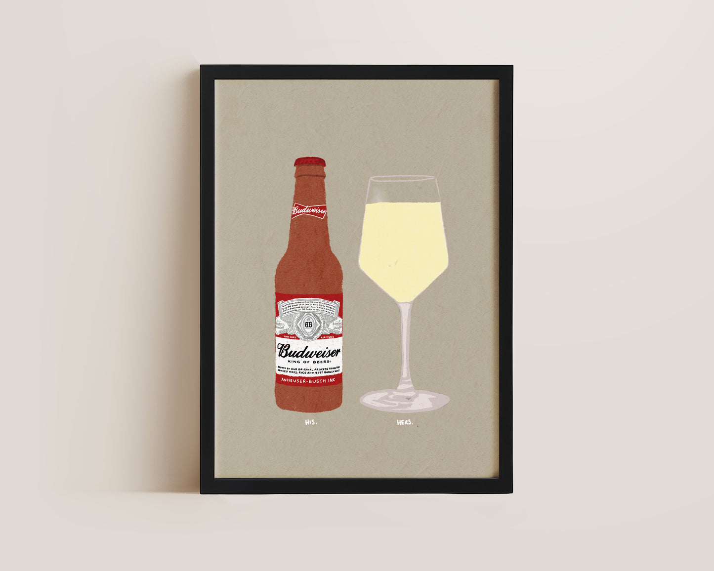 Budweiser & White Wine Print