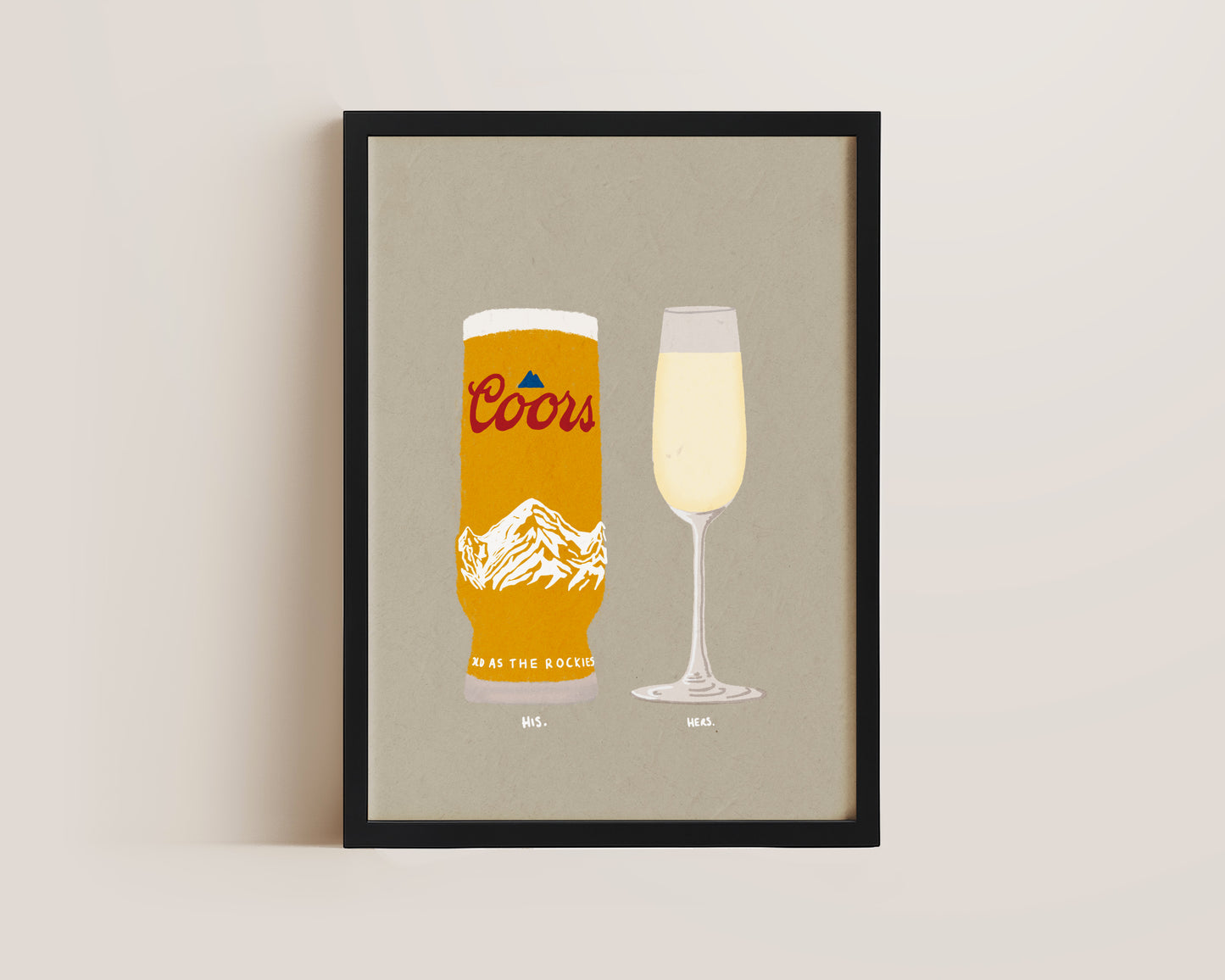 Coors & Prosecco Glass Print