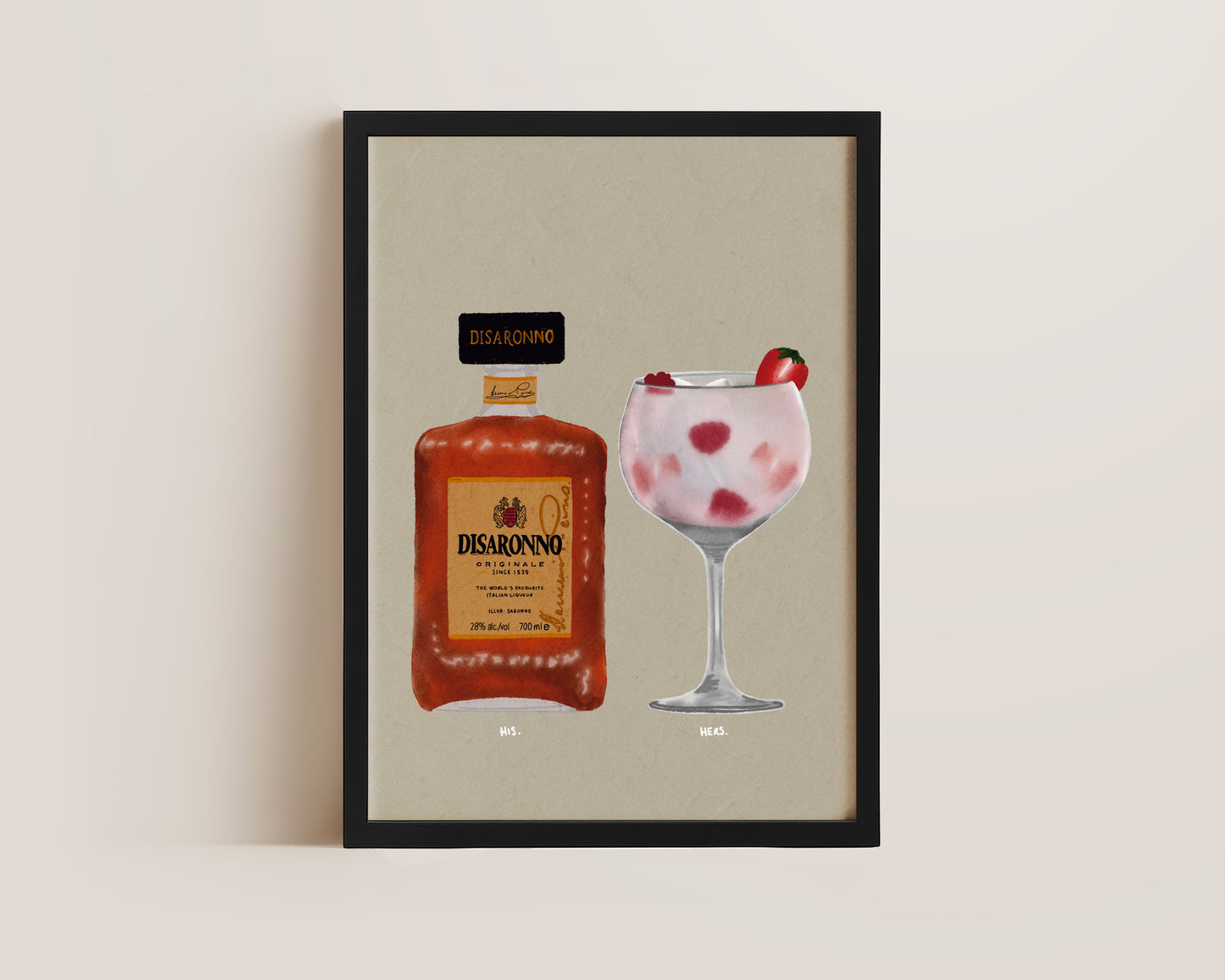 Disaronno & Pink Gin Print