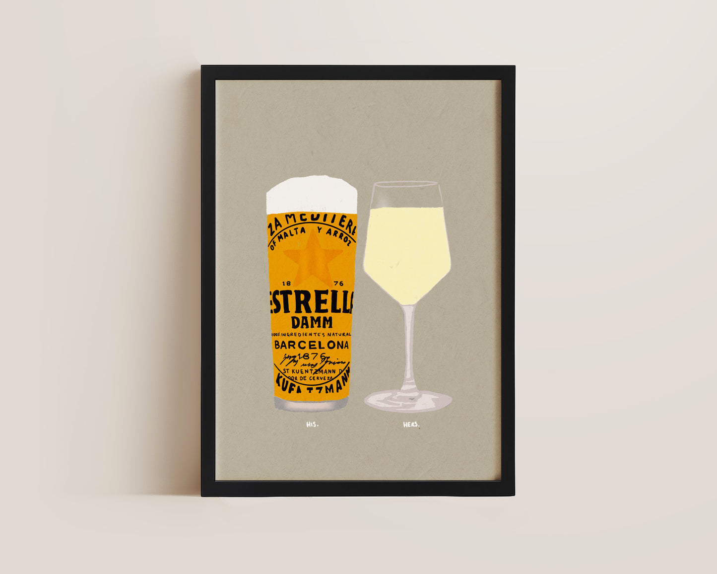 Estrella & White Wine Print