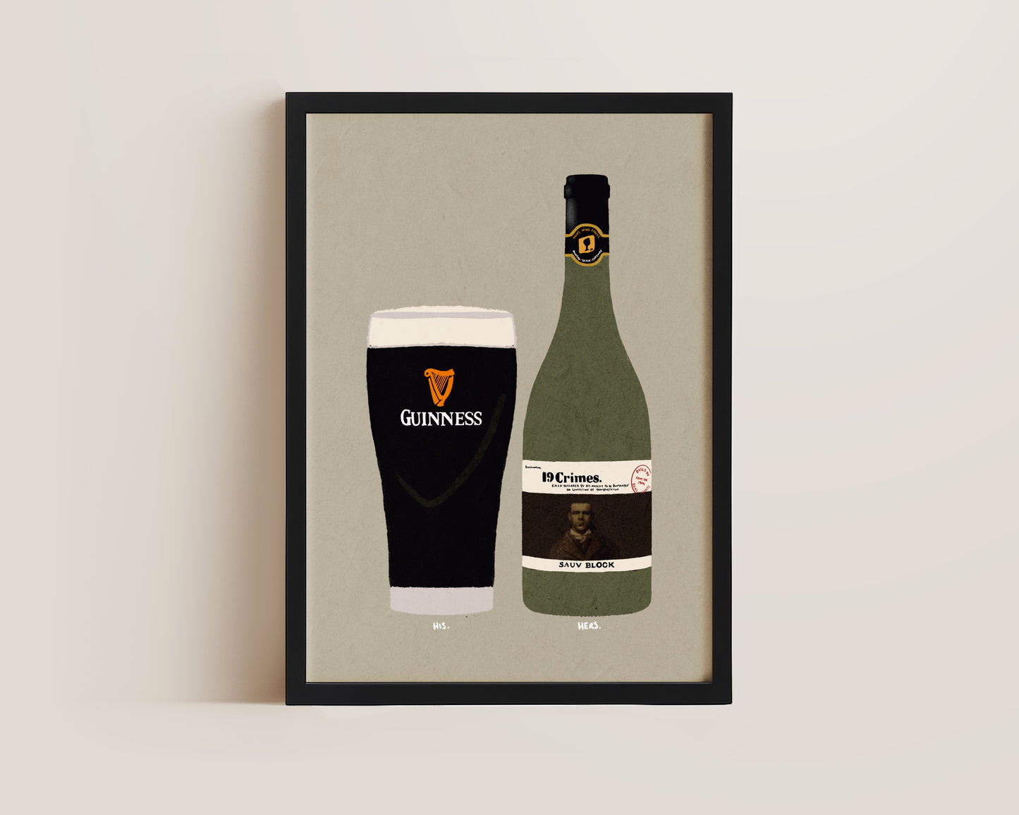 Guinness & 19 Crimes Print