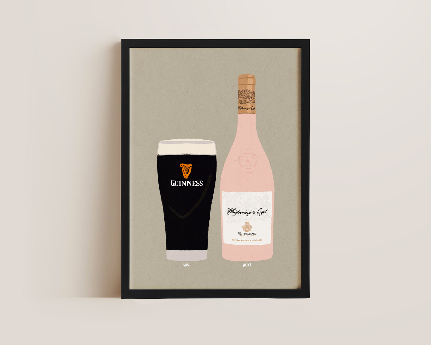 Guinness & Whispering Angel Print