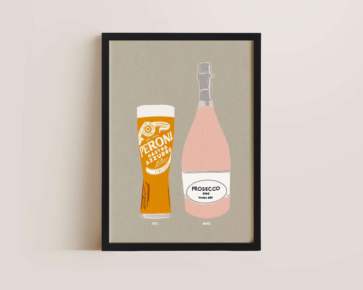 Peroni & Pink Prosecco Print