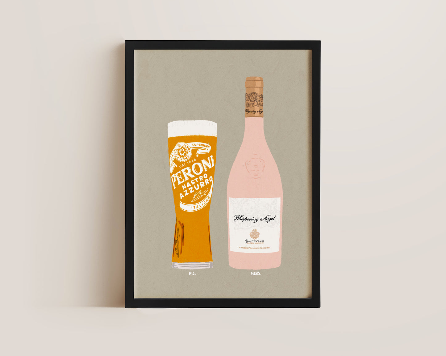 Peroni & Whispering Angel Print