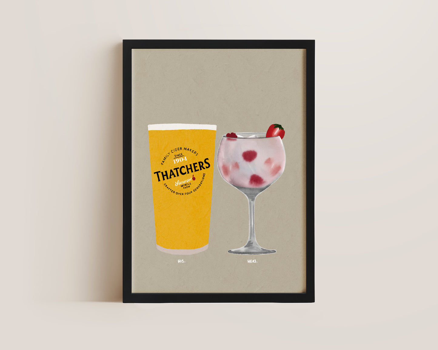 Thatchers & Pink Gin Print