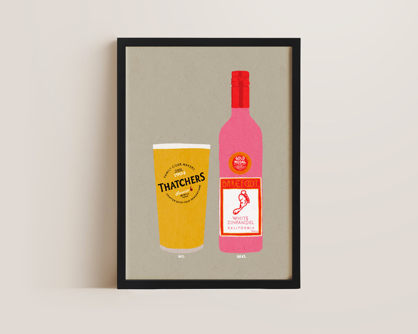 Thatchers & White Zinfandel Print