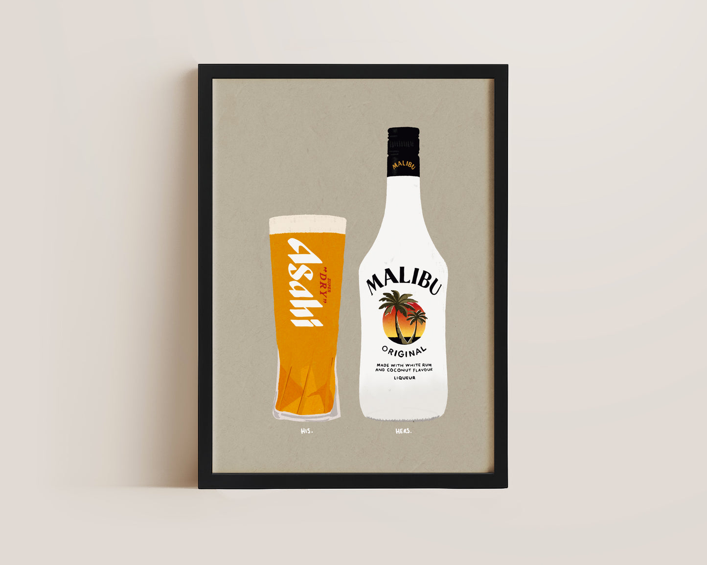 Asahi & Malibu Print