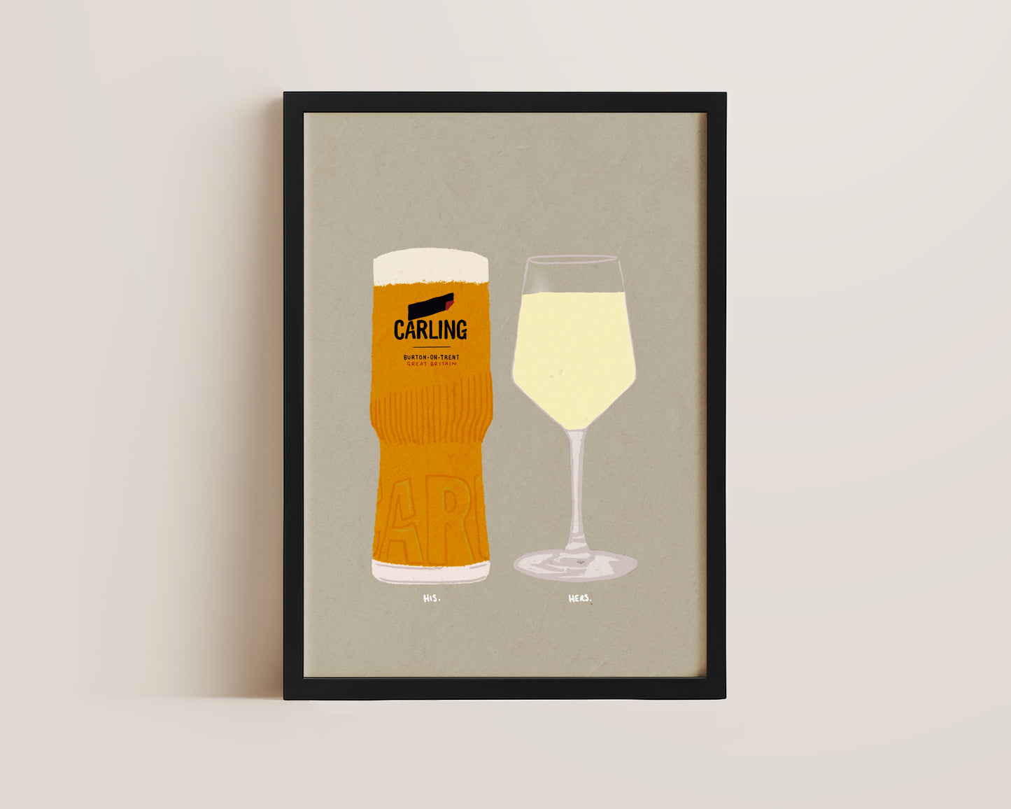 Carling & White Wine Print