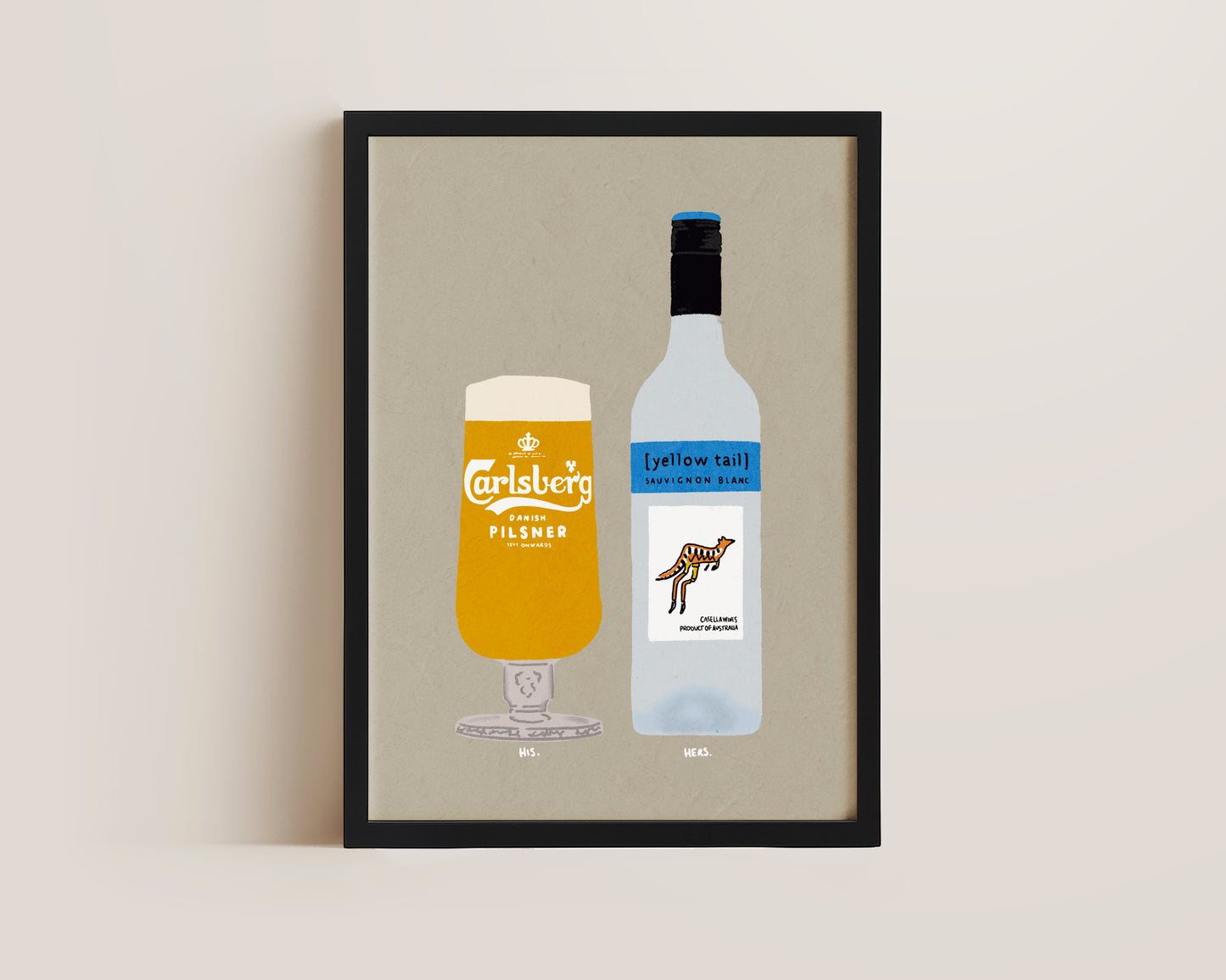 Carlsberg & Yellow Tail Print