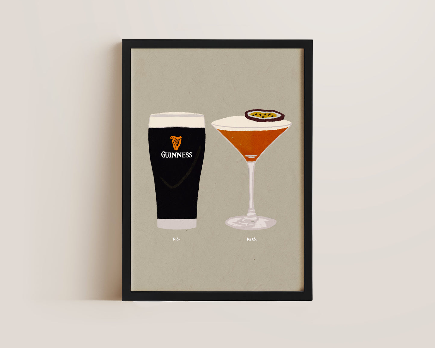 Guinness & Pornstar Martini Print