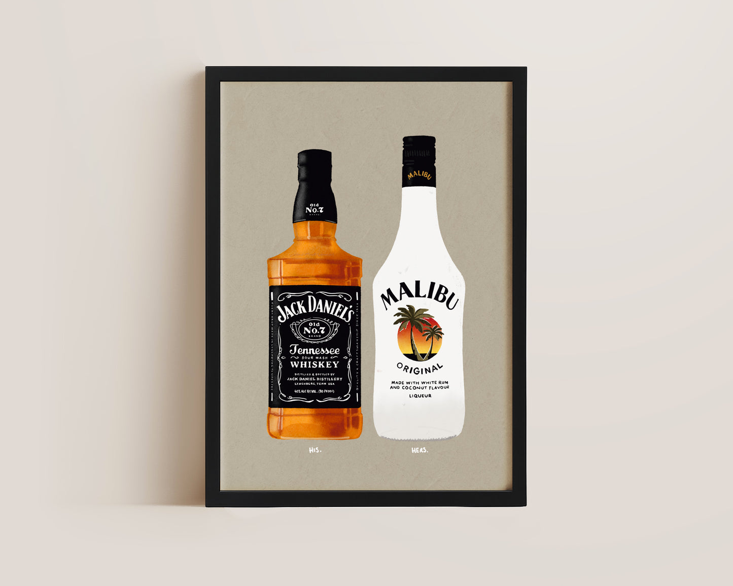 Jack Daniels & Malibu Print