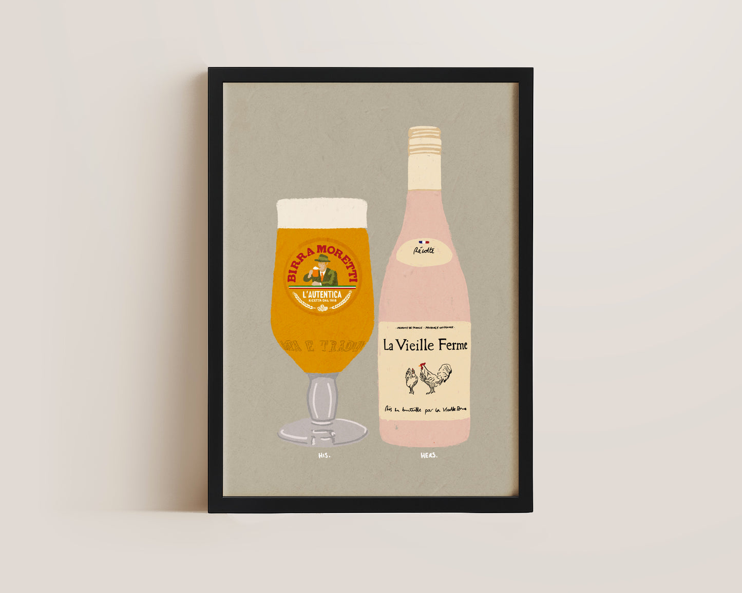 Birra Moretti & Chicken Wine Print
