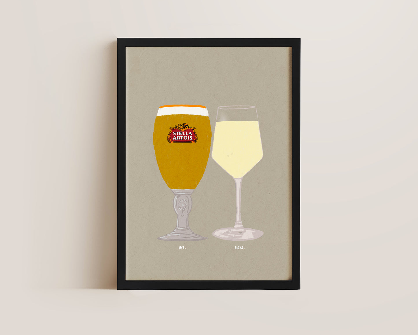 Stella & White Wine Print