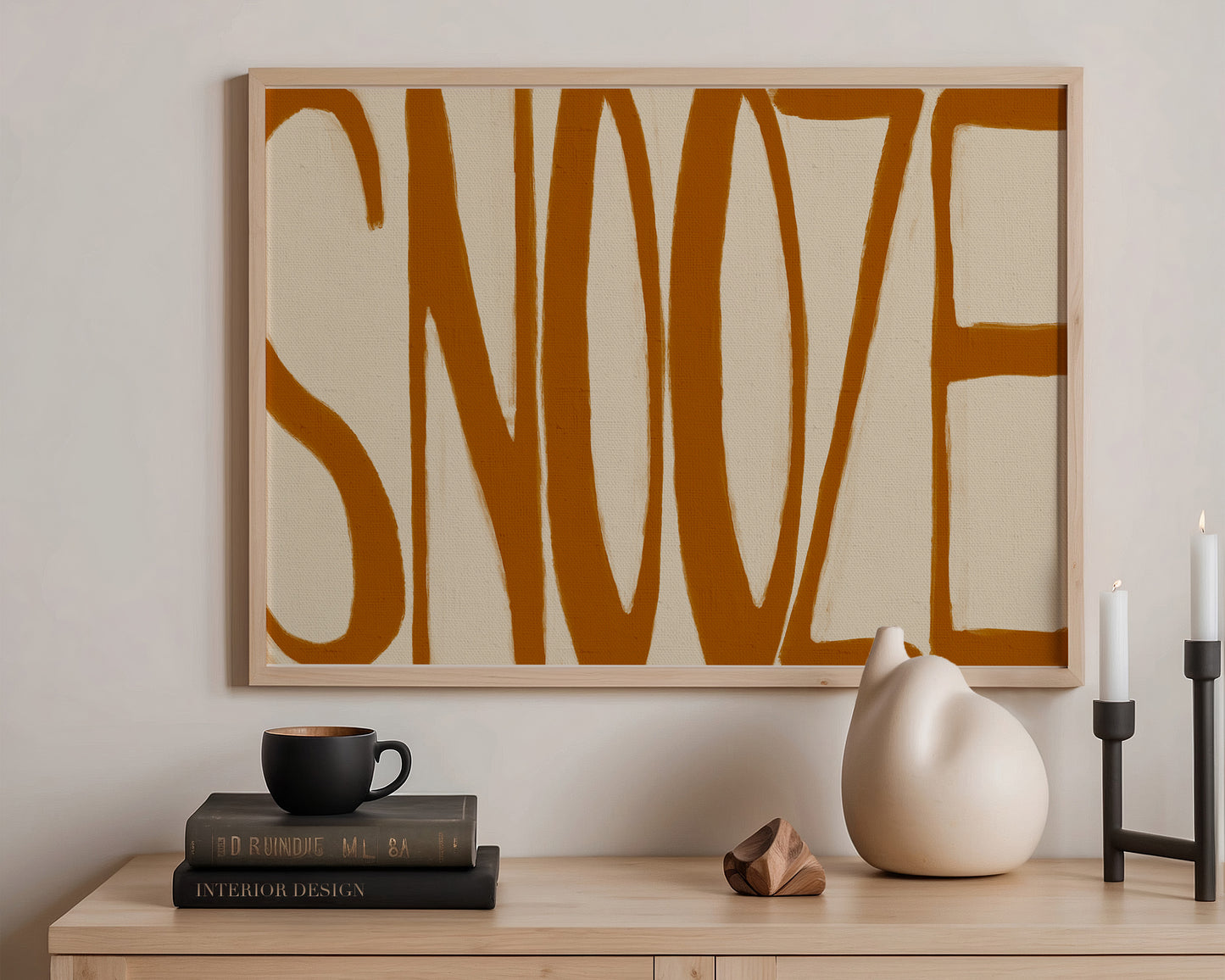 Snooze In Burnt Orange Print
