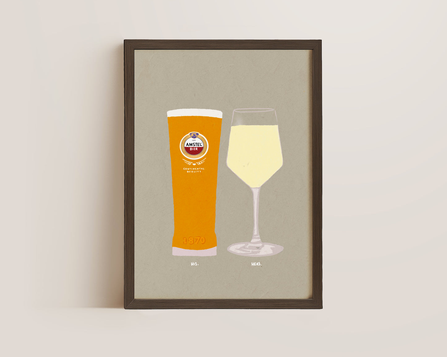 Amstel & White Wine Print