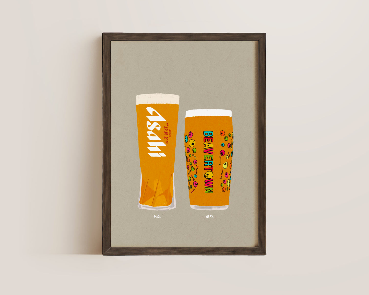 Asahi & Neck Oil Print
