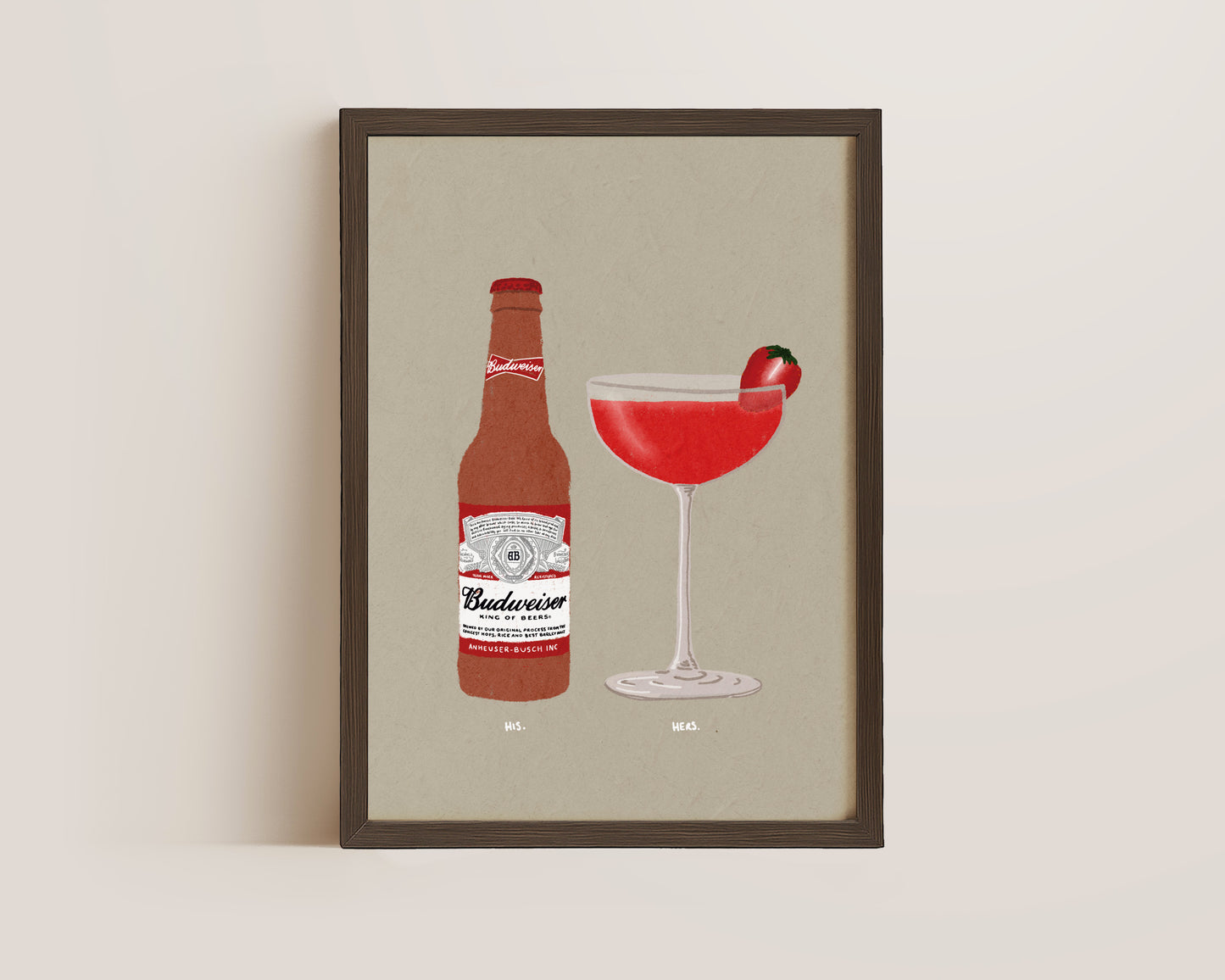 Budweisier & Strawberry Daiquiri Print