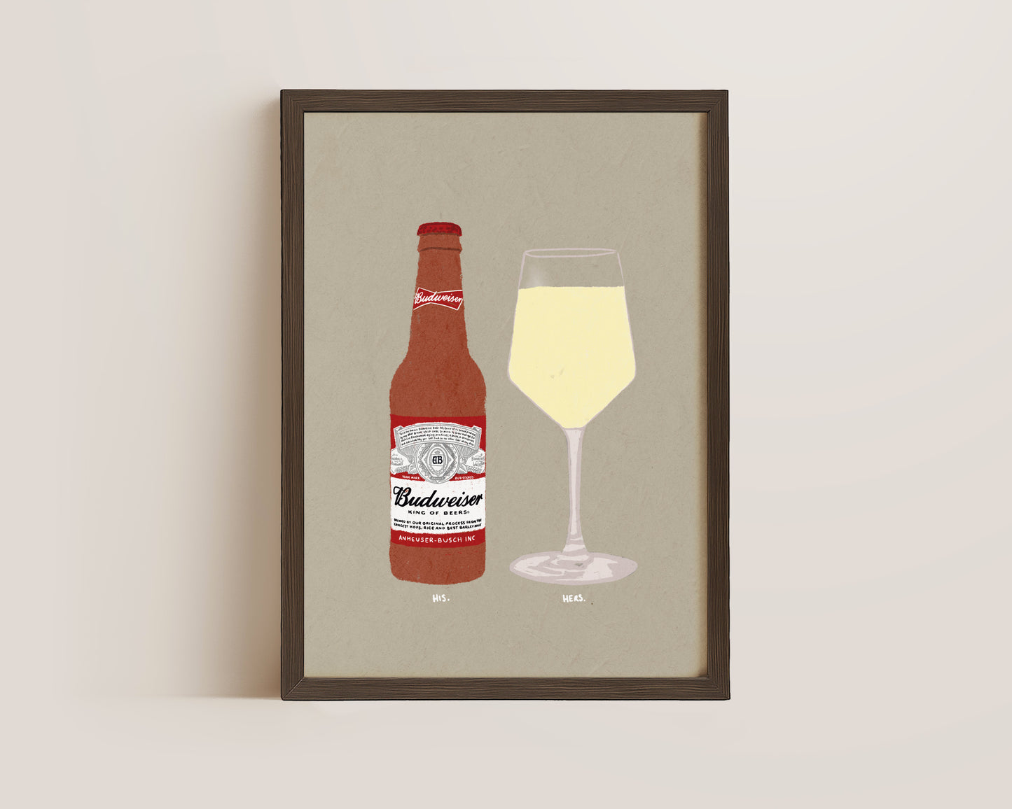 Budweiser & White Wine Print