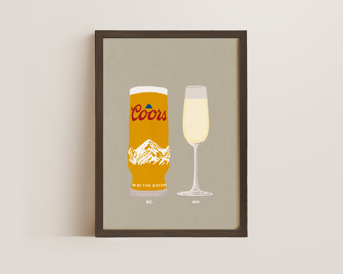 Coors & Prosecco Glass Print