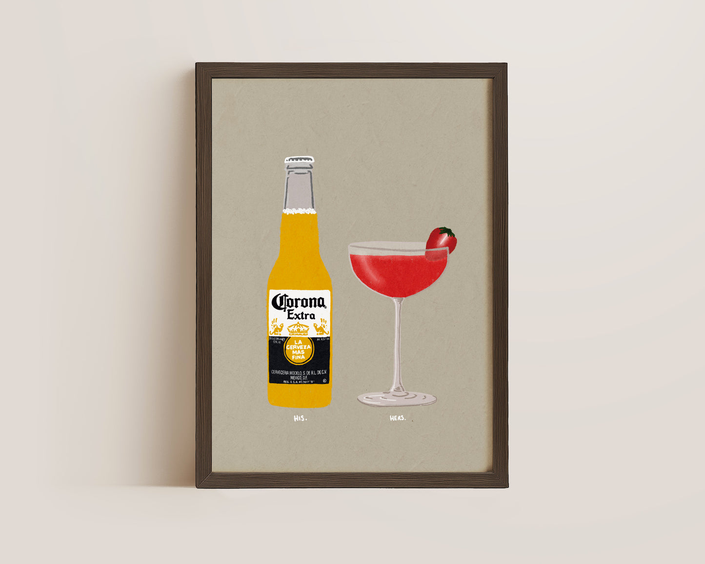 Corona & Strawberry Daiquiri Print