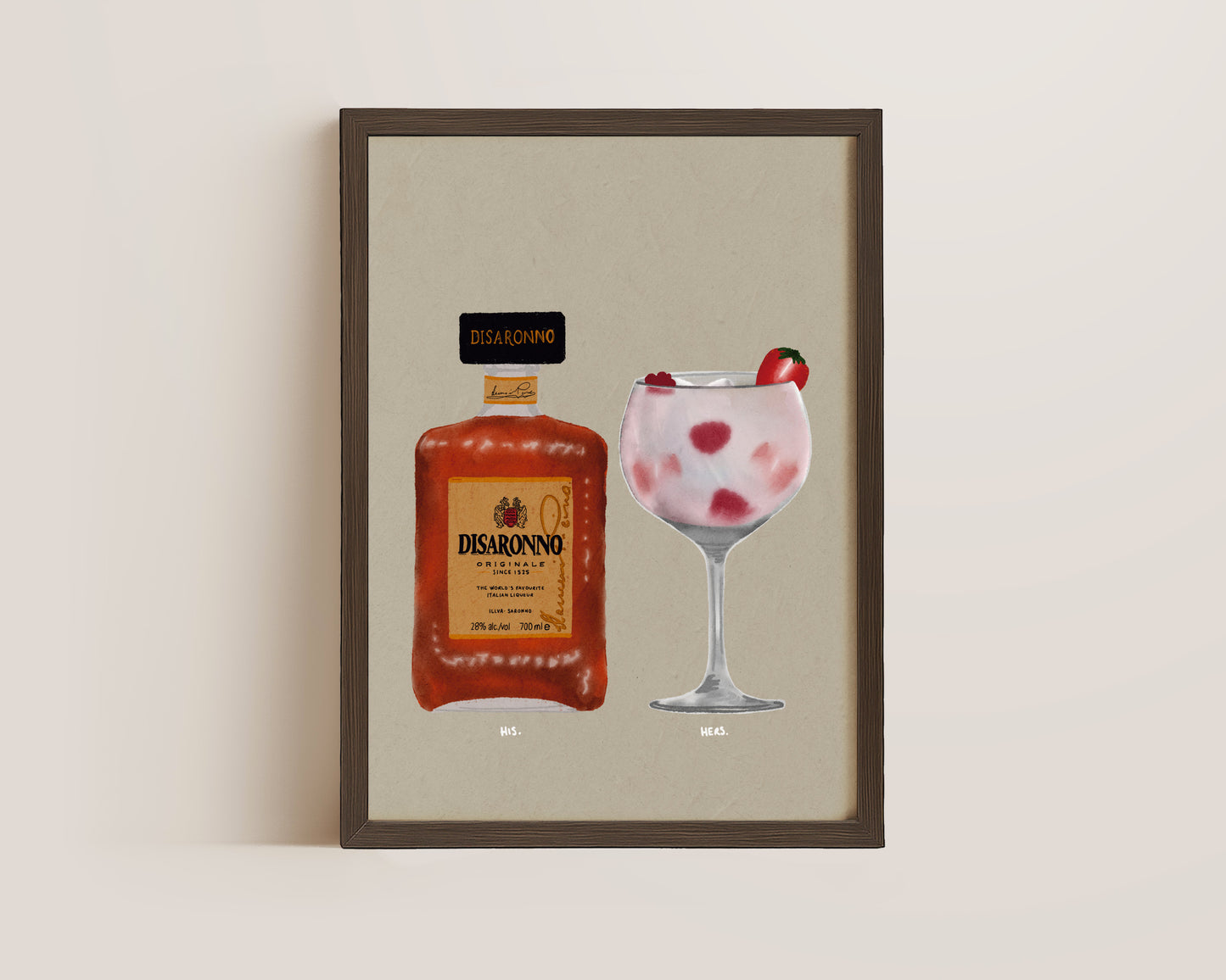 Disaronno & Pink Gin Print