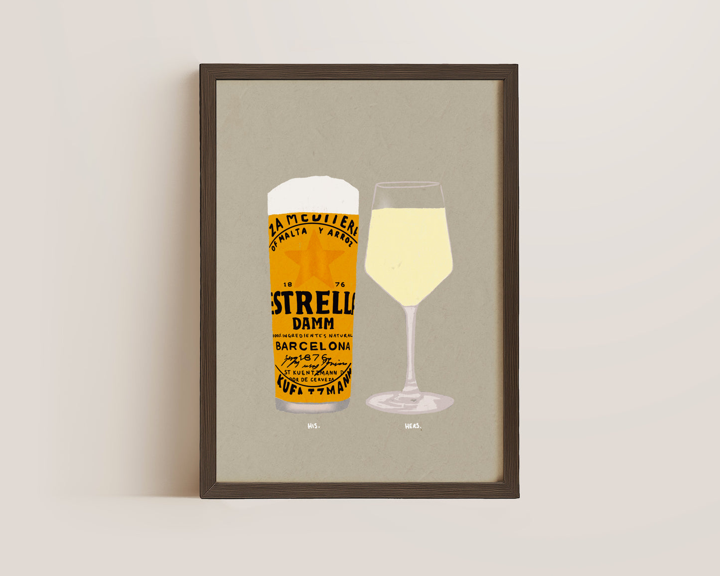 Estrella & White Wine Print