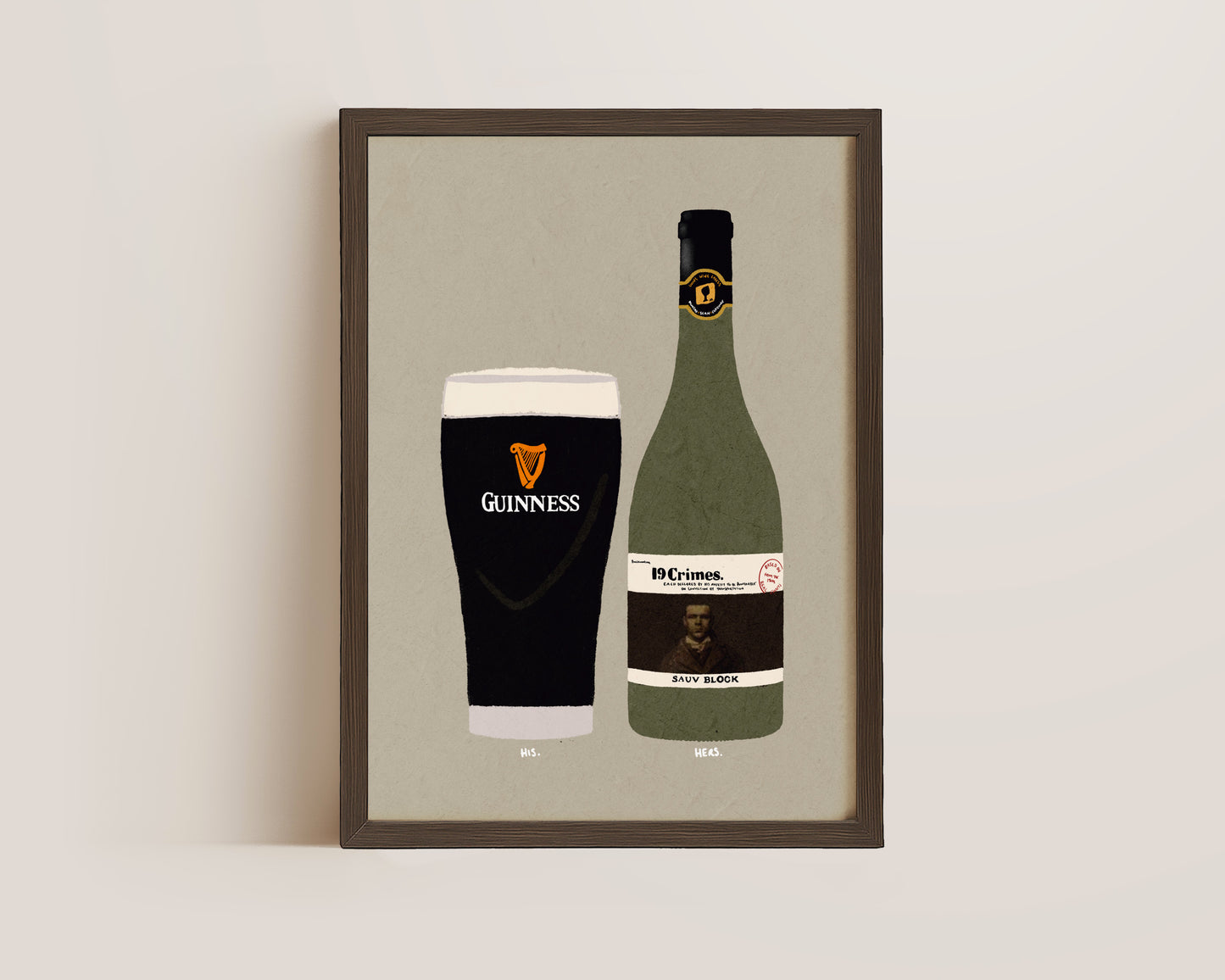 Guinness & 19 Crimes Print