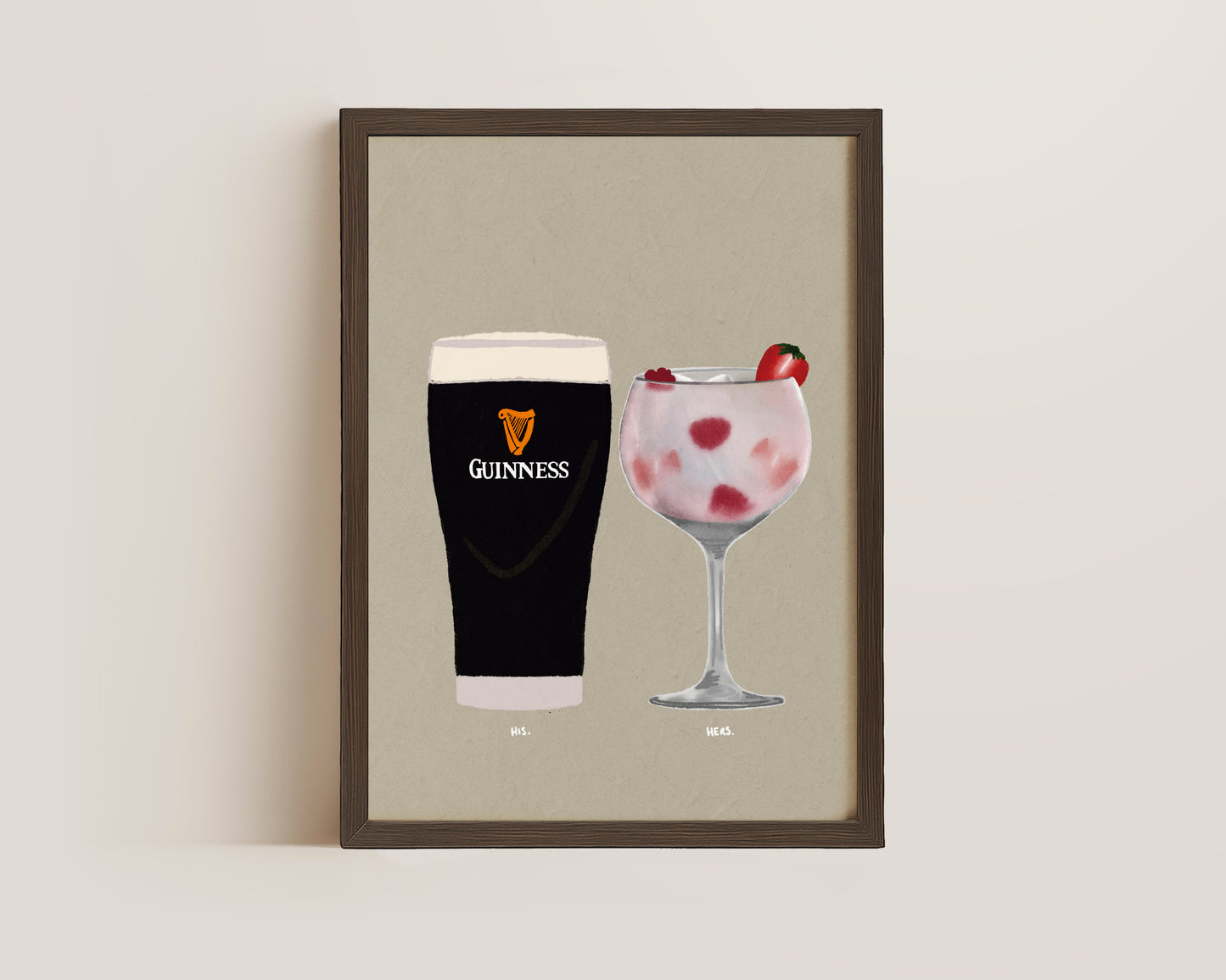 Guinness & Pink Gin Print