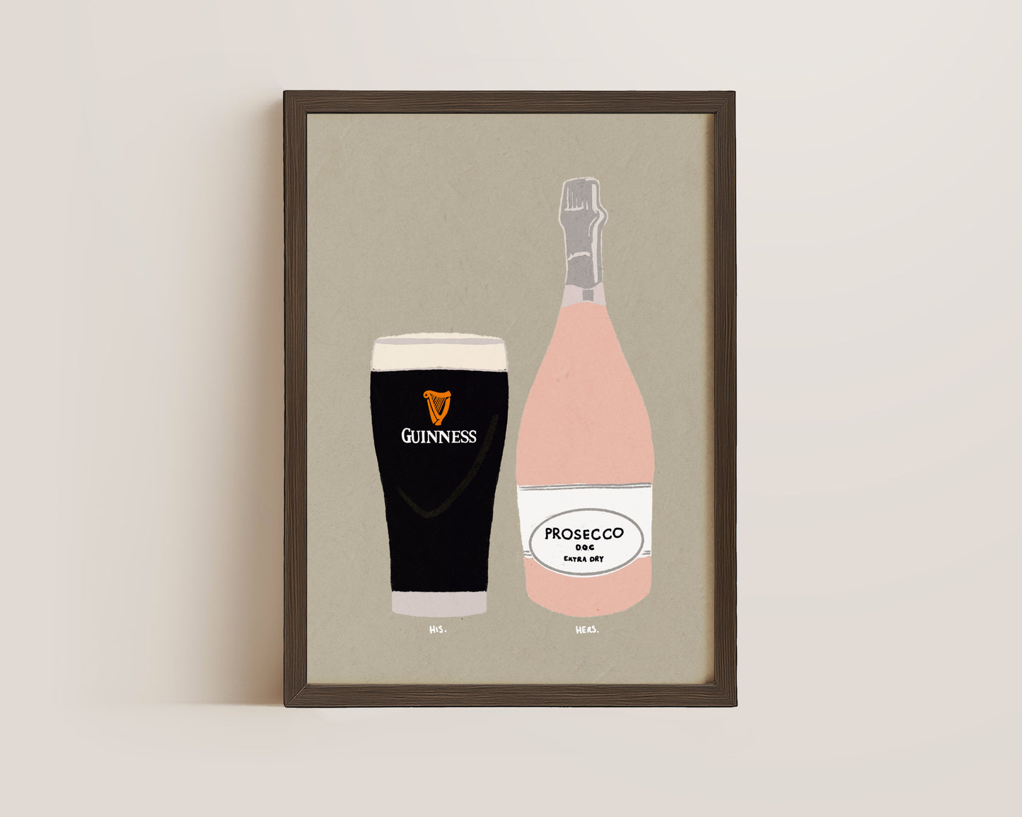 Guinness & Pink Prosecco Print